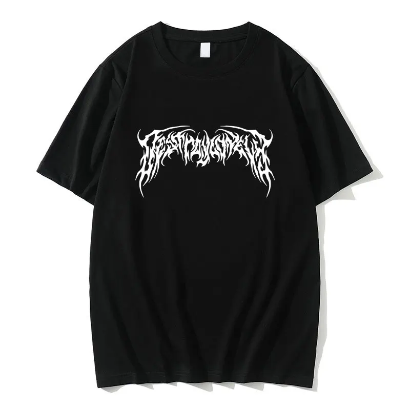 

Rapper Destroy Lonely Logo Print Graphic T Shirts Men Hip Hop Rock T-shirt Summer Man Women Fashion O-collar Pure Cotton Tshirt