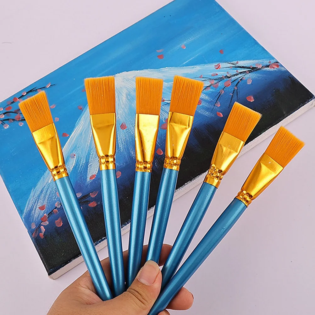 

5 Pcs PAINTING BRUSH Convenient Brushes Portable Draw Accessories Wood Ergonomic Fan Watercolor Child Watercolour Pens