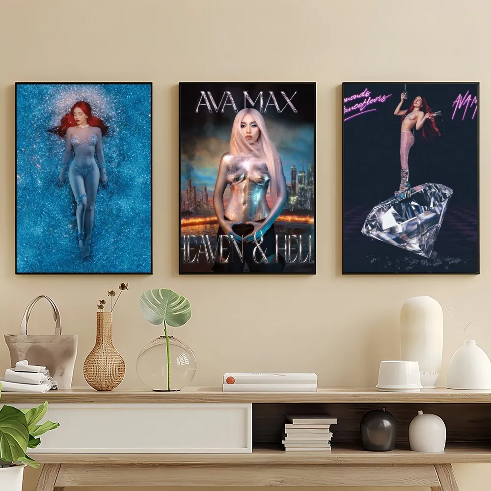 Фото Певица Ava Max Diamonds Dancefloors плакат настенная живопись подходит для гостиной спальный декор домашние подарки маленький №2