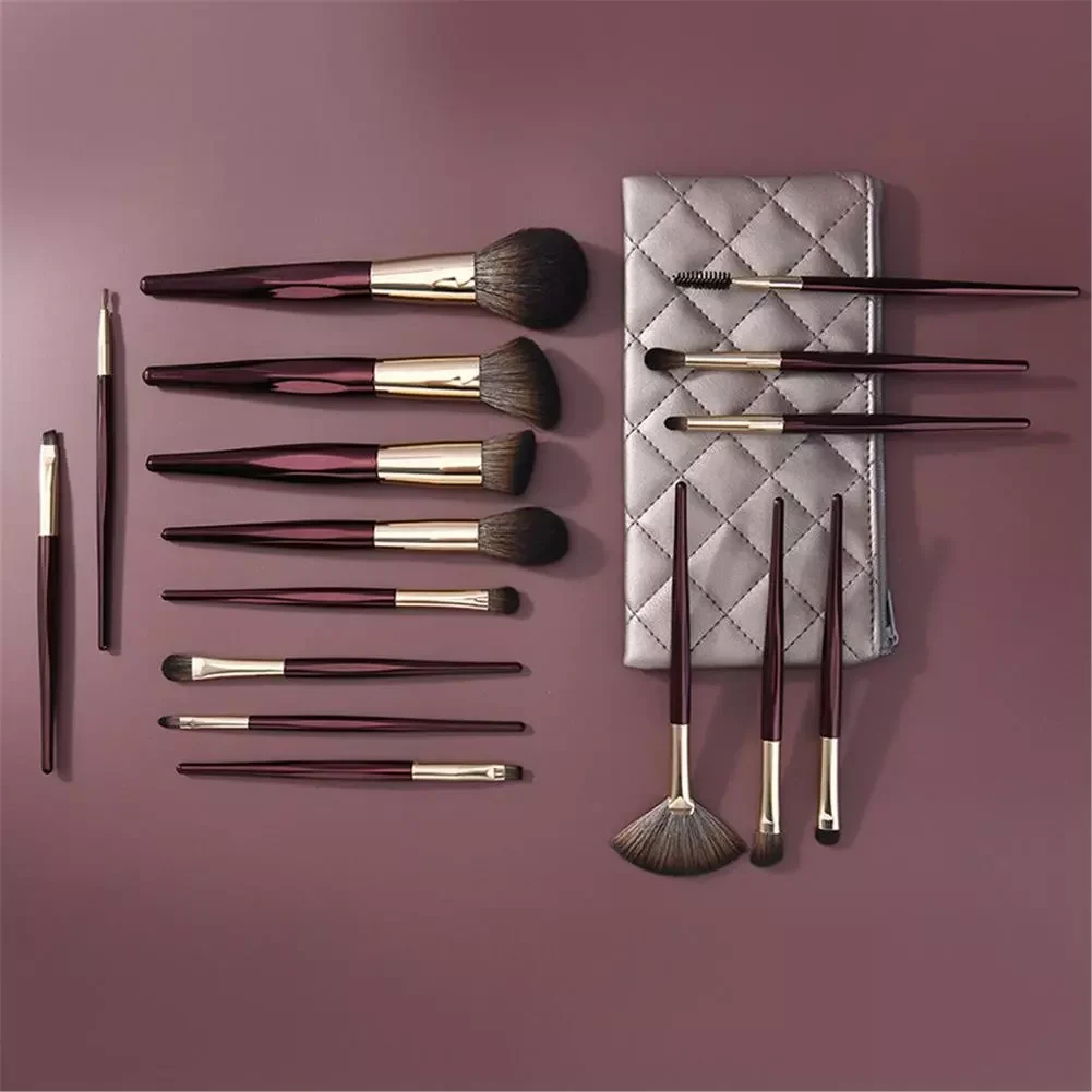 

NEW2023 Portable Makeup Brushes Set Eye Shadow Blush Beauty Brush Pack Fashion Girl 16 PCS Makeup Brush Set Full Set of Thickene
