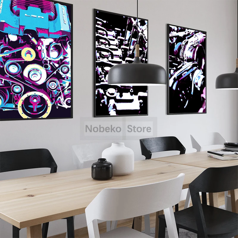 Постер для коллекций автомобилей V6 V8 Twin V-Twin motors