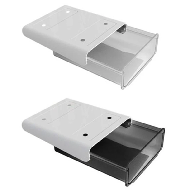 

Under Desk Drawer Organizer Self-Adhesive Storage Box Under Table Drawer Tray Organizers for Home Office