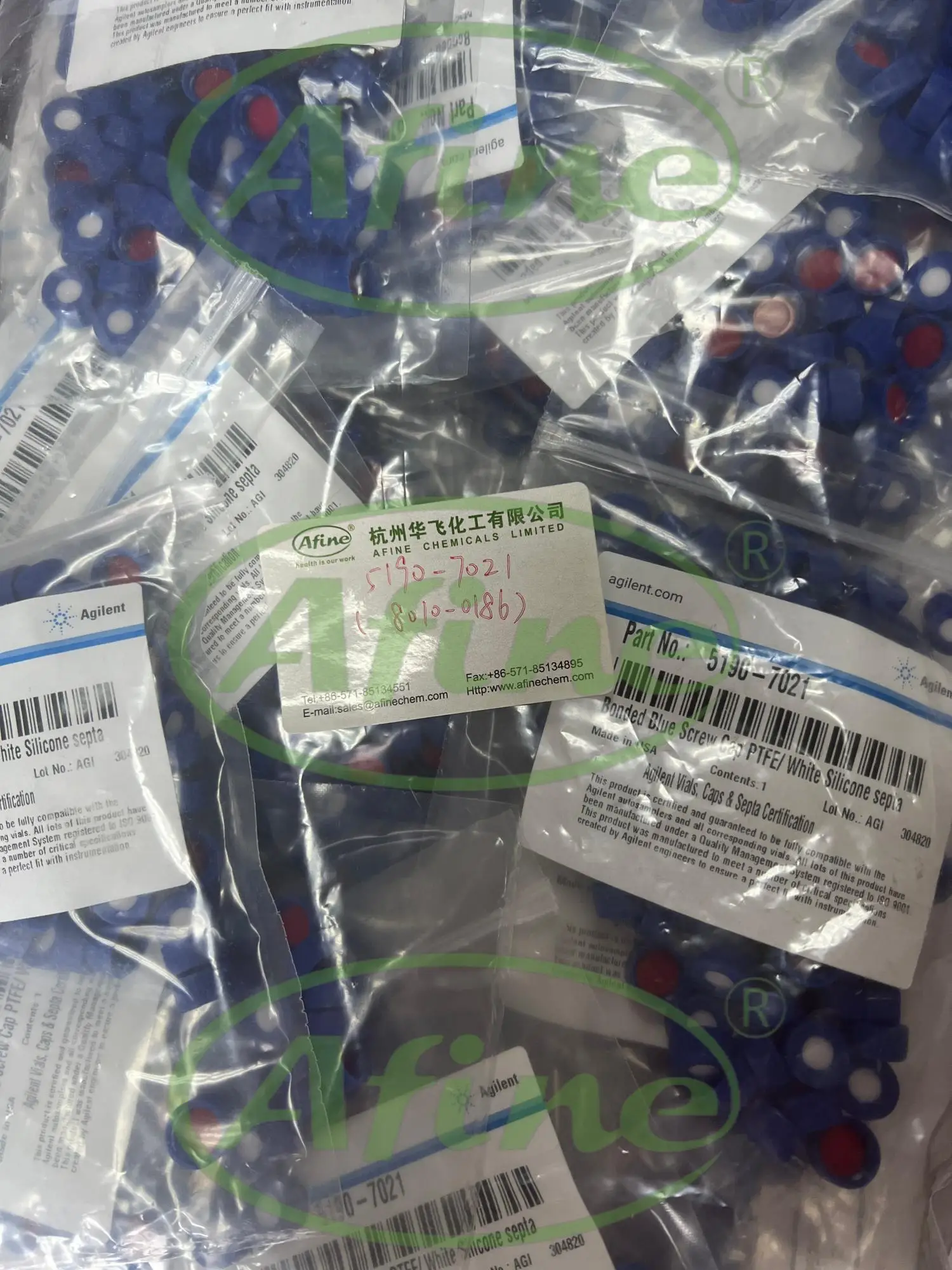 AFINE Agilent Крышка флакона с завинчивающейся крышкой 2 мл 8010-0186 колпачки/септи винт 9