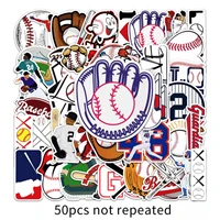 50pcspack baseball stickers sport decals gift suitcase luggage graffiti skateboard laptop stickers waterproof pvc