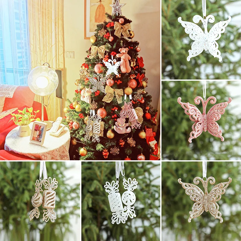 

Christmas Pendant White Bell Candy Pendant Shaped Hanging Ornament Pendants For Christmas Tree Decornation Home Party Decor