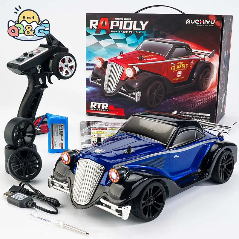 Машинки JJRC Q117 с дистанционным управлением, 4WD высокоскоростные плоские гоночные автомобили для бега и дрифта с дистанционным управлением, Классическая электрическая машина, игрушки для детей