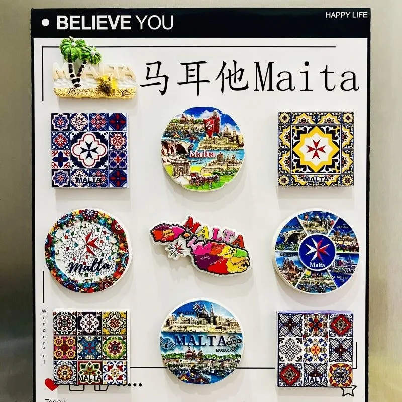Фото Malta 3D магниты на холодильник туризм сувенир смолы магниты на холодильник коллекция наклеек ремесленные подарочные украшения статьи №3