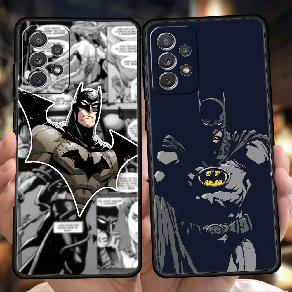 

Superhero Batman Logo Phone Case for Samsung Galaxy A51 A71 A32 A52 M31 M21 M22 5G 2021 Note 10 20 A01 A11 A21S A31 A41 Soft Bag