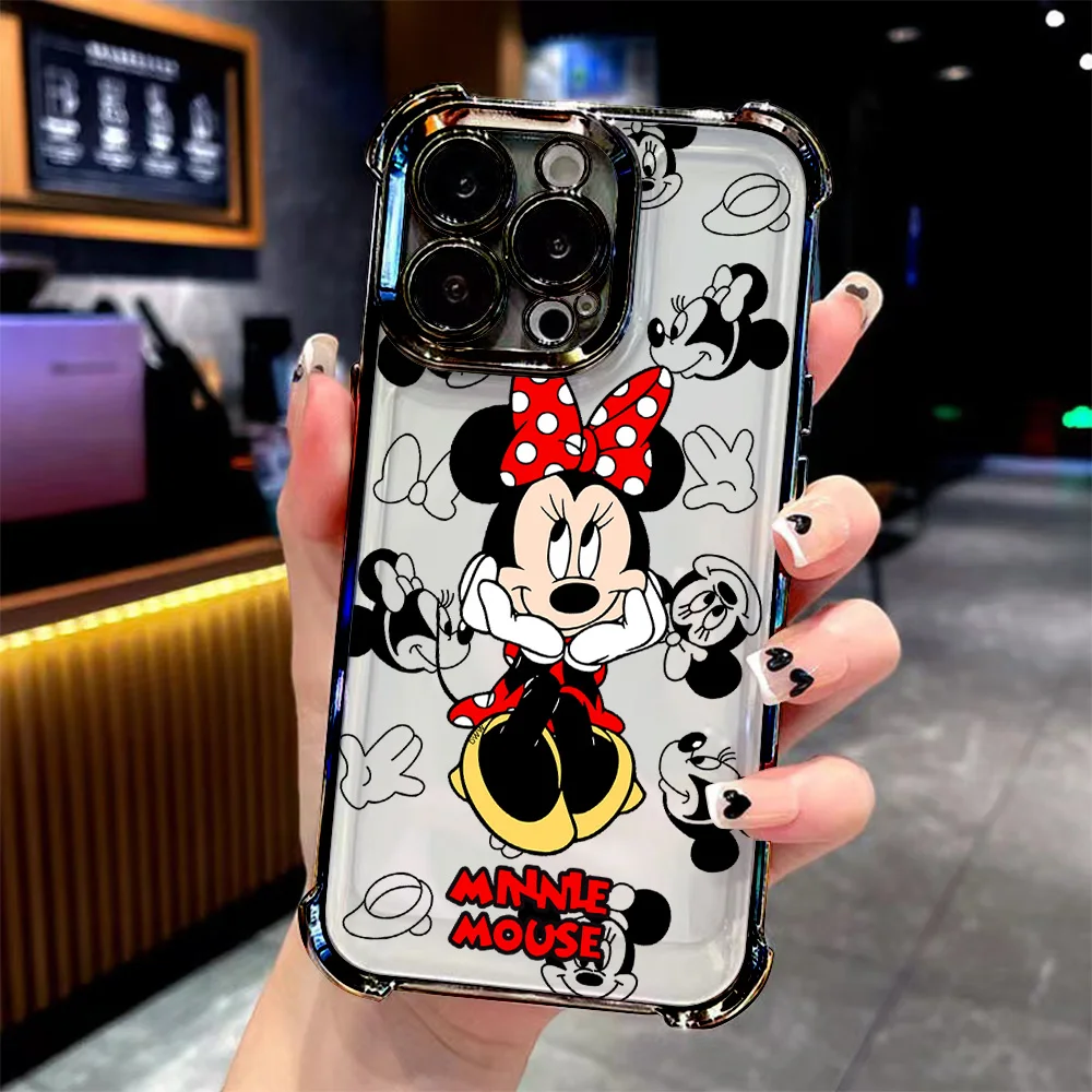 Чехол Cute Disneys Mickeys Minnies для iPhone 16 15 14 13 12 11 Pro Max X XR XSMax 7 8 6 Plus чехол с защитой от