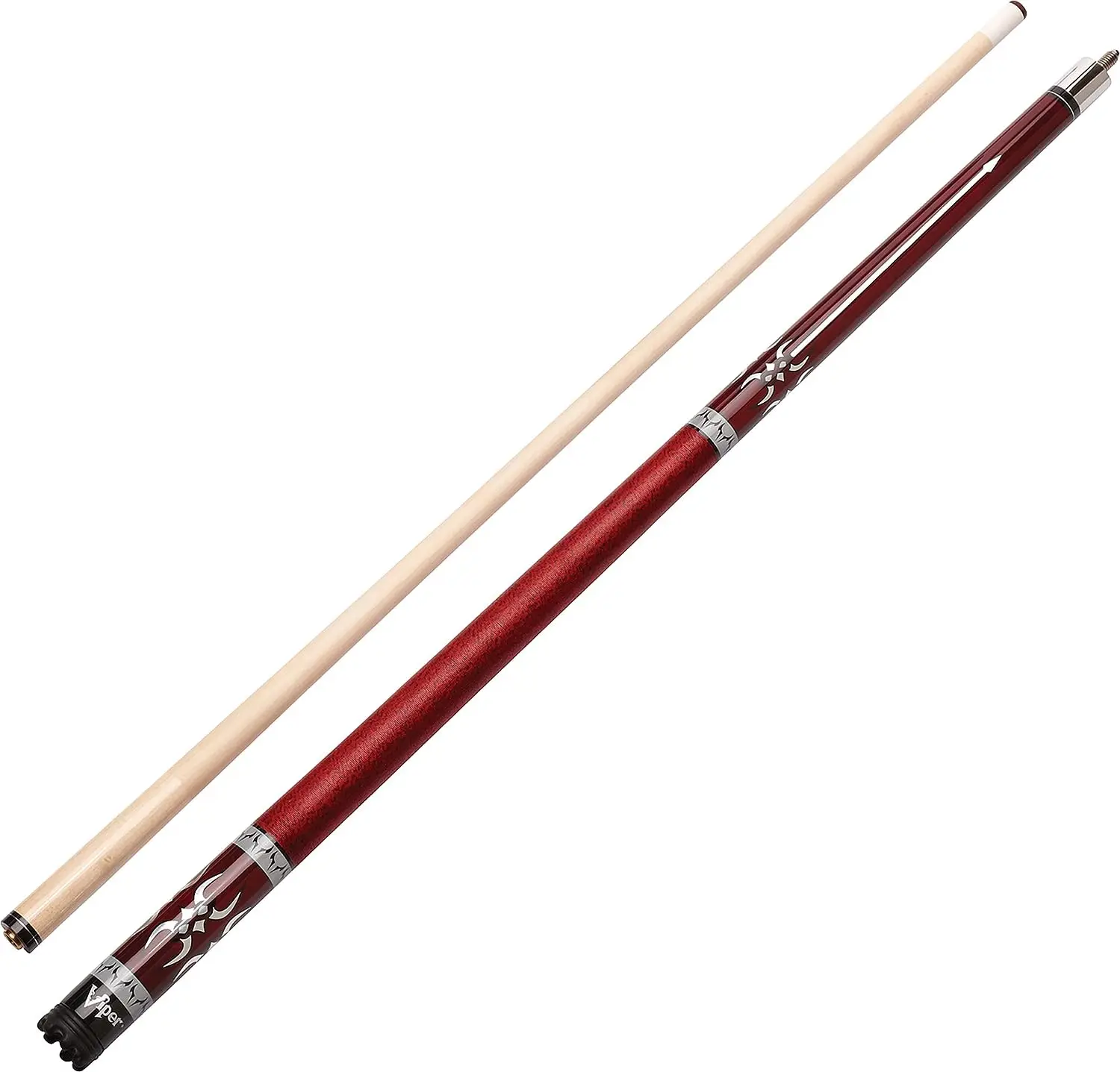 

Sinister 58" 2-Piece Billiard/Pool Cue, Burgundy with Pearlized Inlay