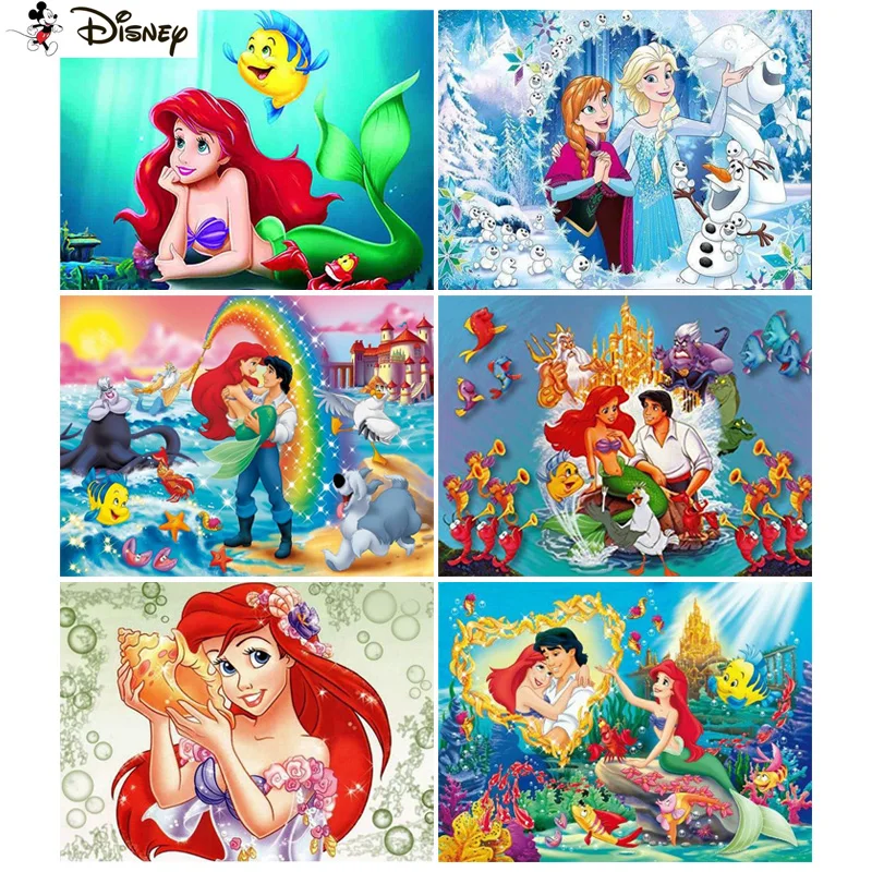 

Алмазная живопись «Русалка» Disney 5D «сделай сам», полное Алмазная вышивка из смолы, вышивка крестиком, домашний декор