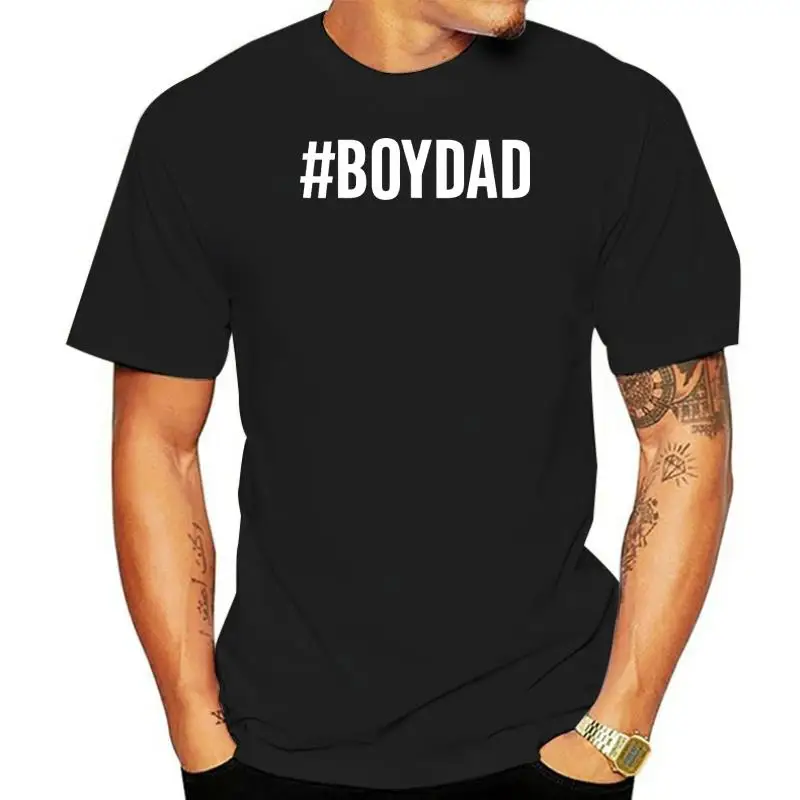 

Футболка с надписью Hashtag для папы и мальчиков, Семейные футболки, мужские облегающие хлопковые топы, рубашки для вечеринок, высококачествен...