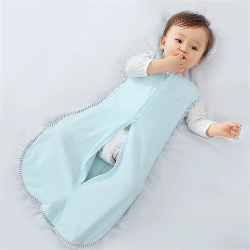 

Спальные мешки для малышей без рукавов, Всесезонная Слитная одежда для сна, милая дышащая спальный мешок для 0-18 месяцев, спальные мешки