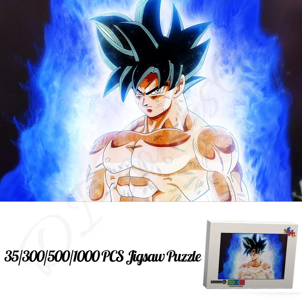 

35 300 500 1000 Pieces Puzzles Goku In The State of Battle Puzzles Bandai Dragon Ball Wooden Jigsaw Puzzles Unique Toys for Kids