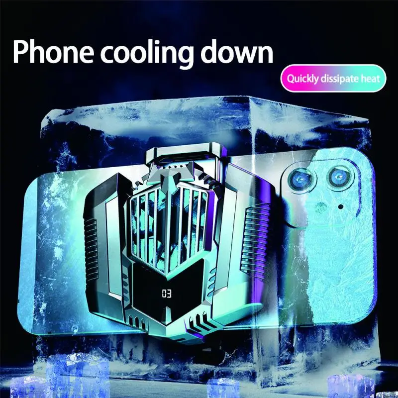 

Magnetic Power Supply Phone Radiator Mini Cooling Fans Silent Semiconductor Mobile Phone Cooler Gaming Cooler