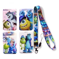 Disney Monsters University Card Case Lanyard Badge Holder Bus Pass Case Cover Slip Bank Credit Card Holder Strap Card