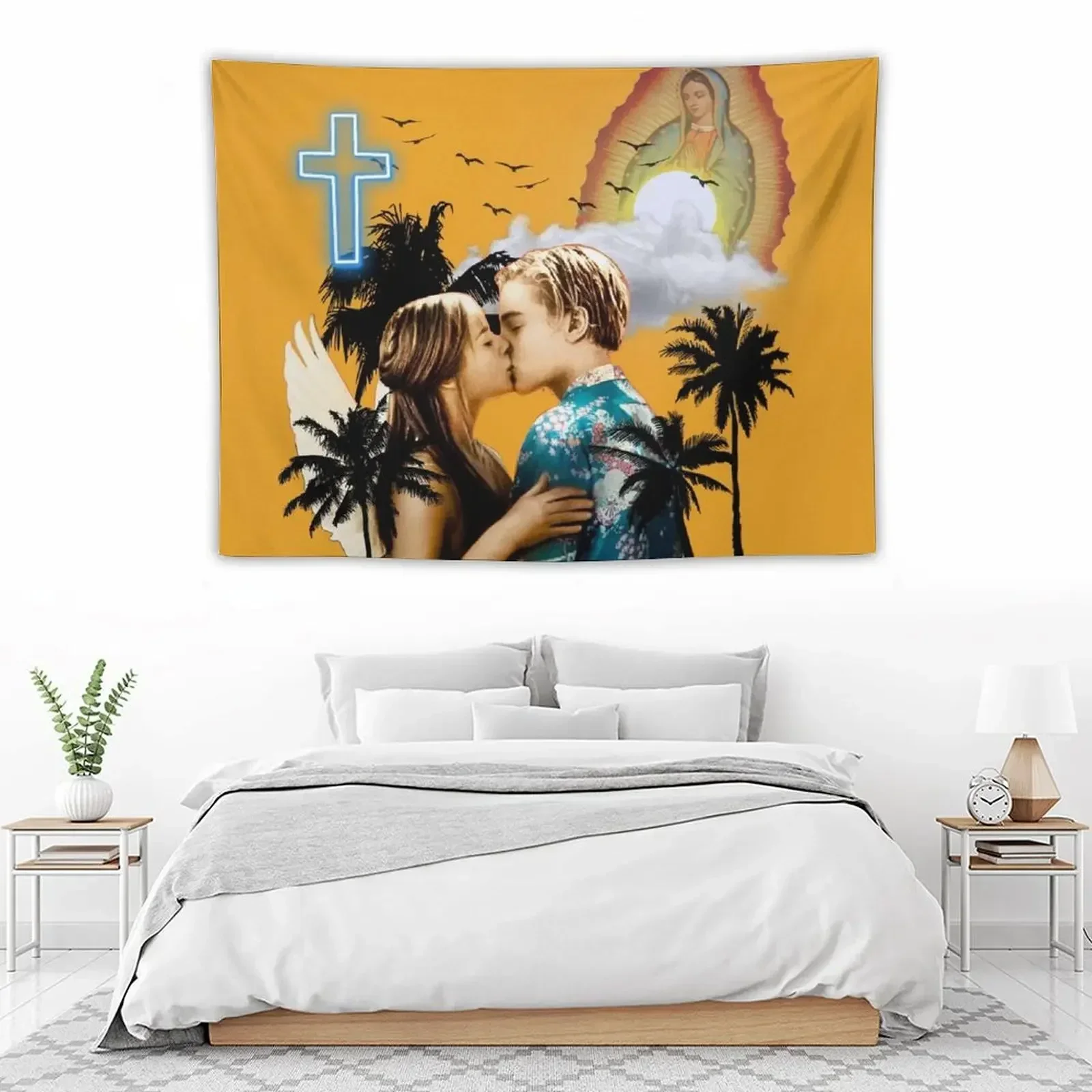 Гобелен Romeo and Juliet - Baz Luhrmann уличный декор комнатный эстетический гобелен