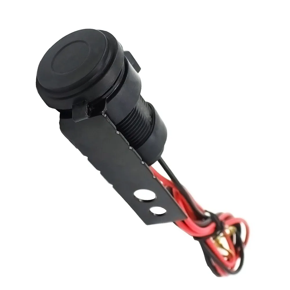 

1Pcs Brand New DC12V Black Waterproof Motorcycle Handlebar Cellphone USB Charger Power Adapter With USB Interface