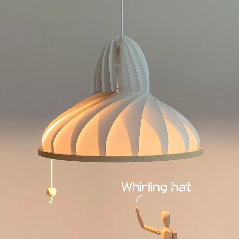 

Vintage Led Pendant Lights Japanese Origami Hanging Lamp Nordic Kitchen Living Room Bedroom Study Creative Paper Lampshade