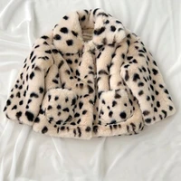 girls fur jacket for children tops clothes 2020 new baby kids jackets warm thicken coat leopard boys faux fur outwear coat