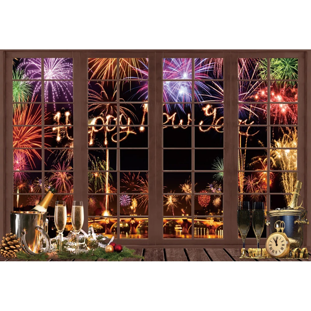 Фотофон с новым годом 2023 фейерверк вечеринка Декор Детский портрет