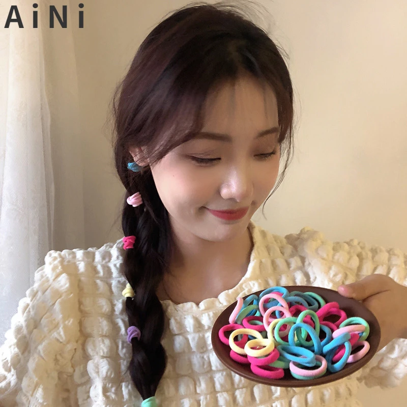 

Sweet Girls Hair Accessories nylon ties Elastic Hair Bands Girls Ponytail Holder Rubber Hairbands Headband Hair Accessories