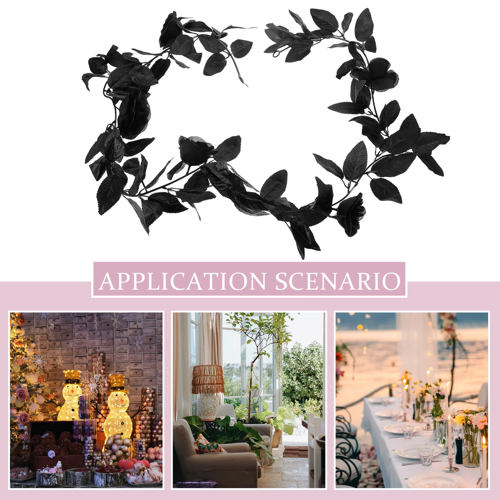 Роза Цветочная гирлянда Виноградная лоза Искусственные растения Листья Лозы