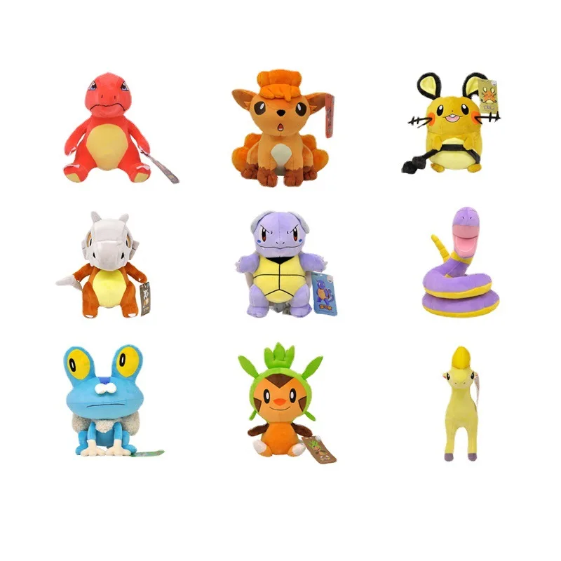 

Плюшевая игрушка Pokmon, мультфильм Charmeleon Vulpix Wartortle, милая плюшевая кукла, украшение, праздничный подарок, Новогодний подарок
