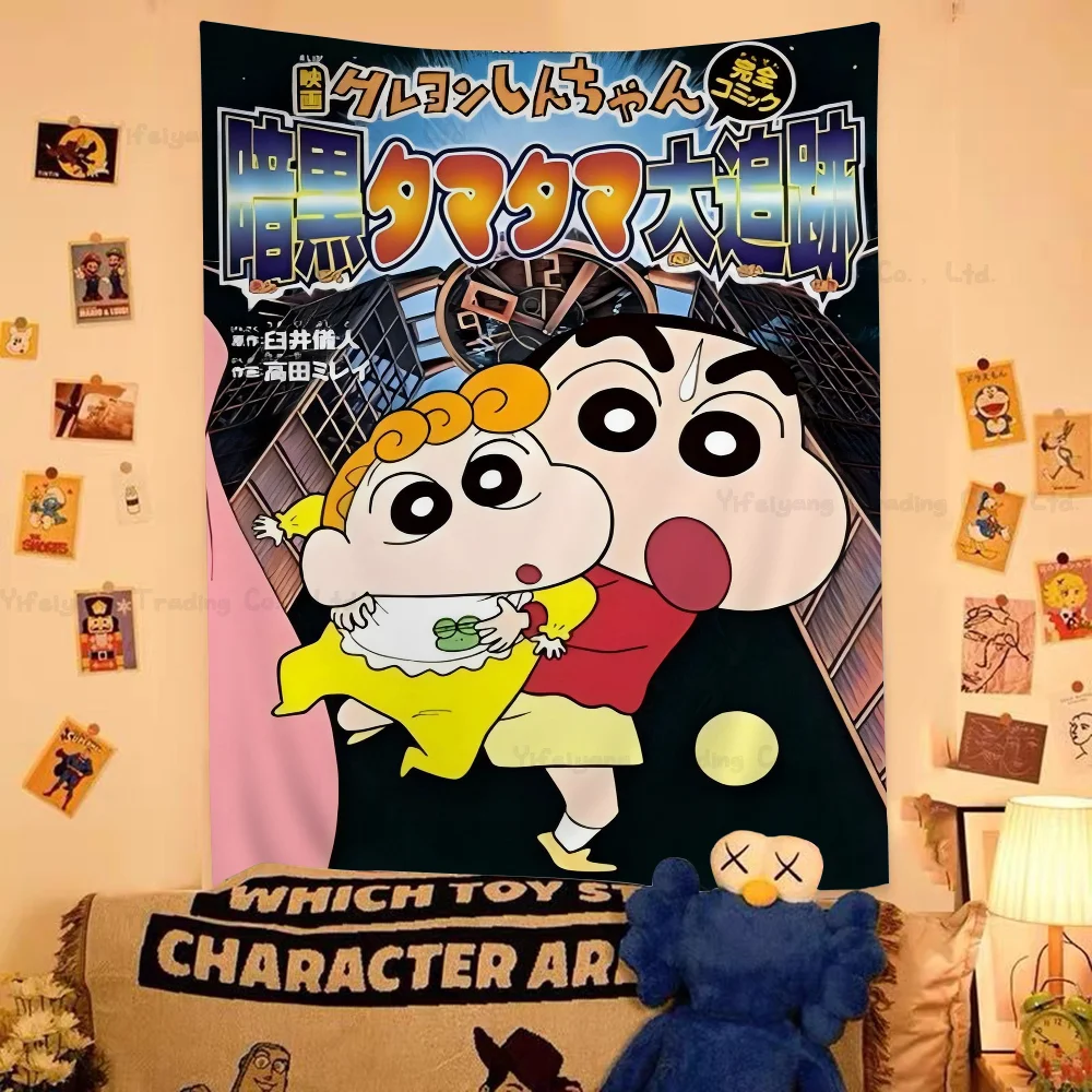 C-crayon Shin-chan Cartoon Tapestry Bohemian Wall Tapestries Mandala Hanging Sheets