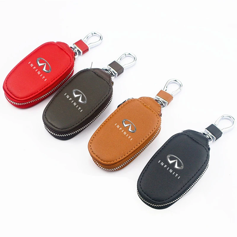 

Leather Car Logo Key Bag Auto Coin Purse Multi Function Key Case For Infiniti logo EX FX G25 G37 FX35 EX25 EX35 FX37 Q60 QX5