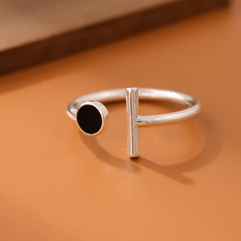 Серебряные геометрические кольца ZTRLIUA