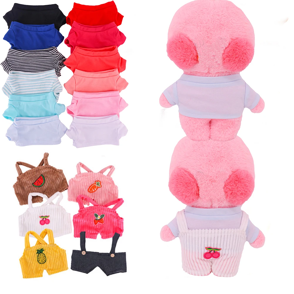 

30Cm Lafanfan Duck Toy Clothes Mimi Hyaluronic Acid Duck Clothes Doodle Duck Cute Sweater Short Sleeve Plush Doll Accessories
