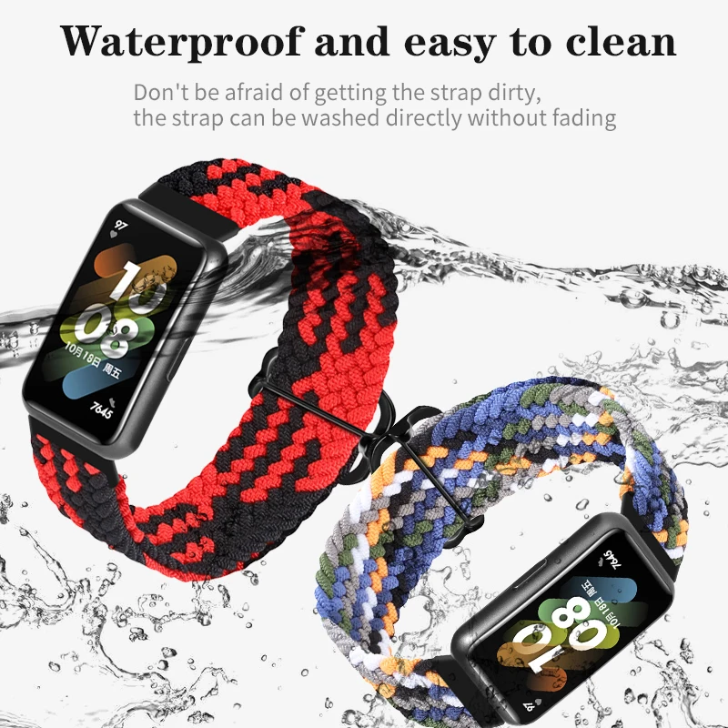 Adjustable Nylon Elastic Braid Strap For Huawei Band 8 Smart Wristband Sports Watchband For Huawei Band8 Watch Correa