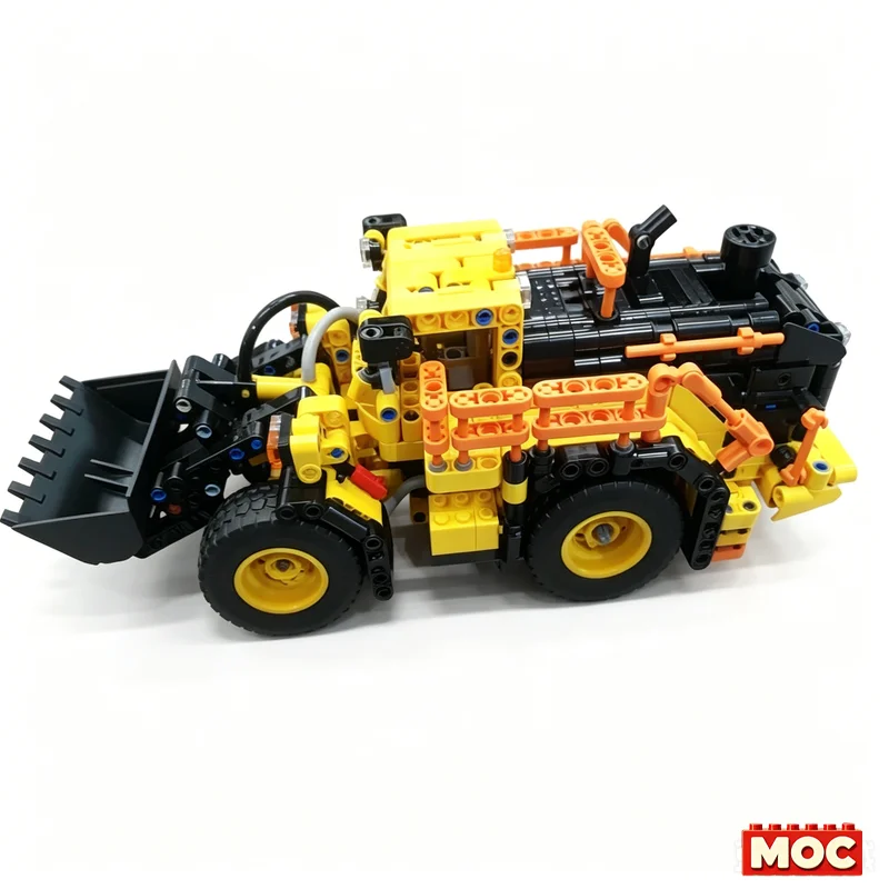 Фото 892 детали MOC Городская строительная техника: Колесный погрузчик L350h, модель Technic, конструктор, развивающая игрушка для самостоятельной сборки, подарок №3