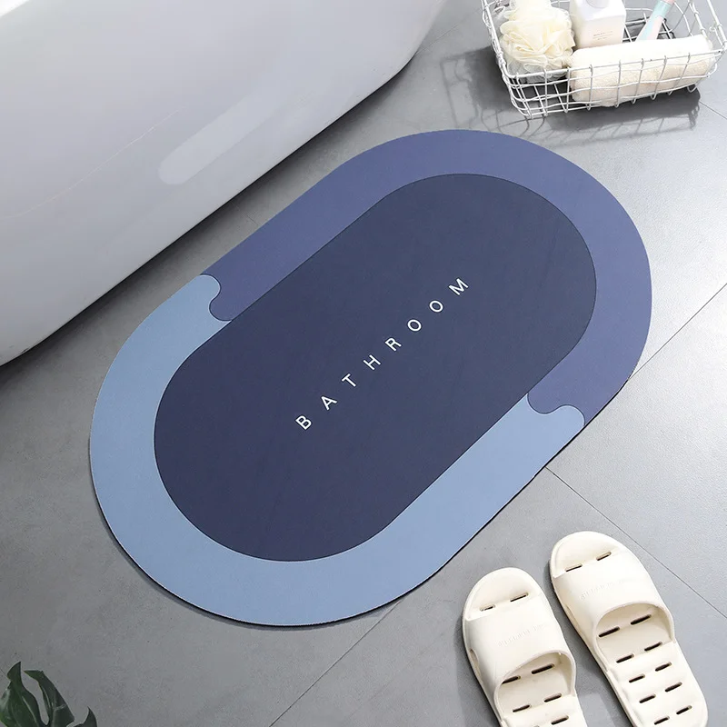 

Bathroom anti-slip mat diatom mud material absorbent bathroom quick-drying mat bathroom anti-slip mat porch toilet carpet