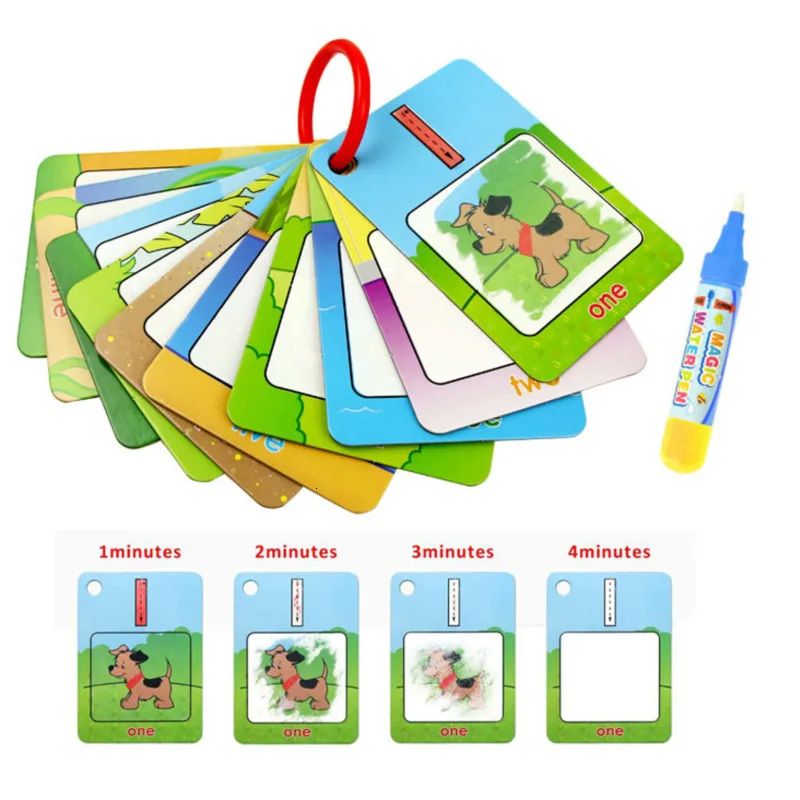 

For Children Painting Drawing Board Gift Magic Reusable Water Drawing Book Number/Color/Shape Recognize Early Educational Toys