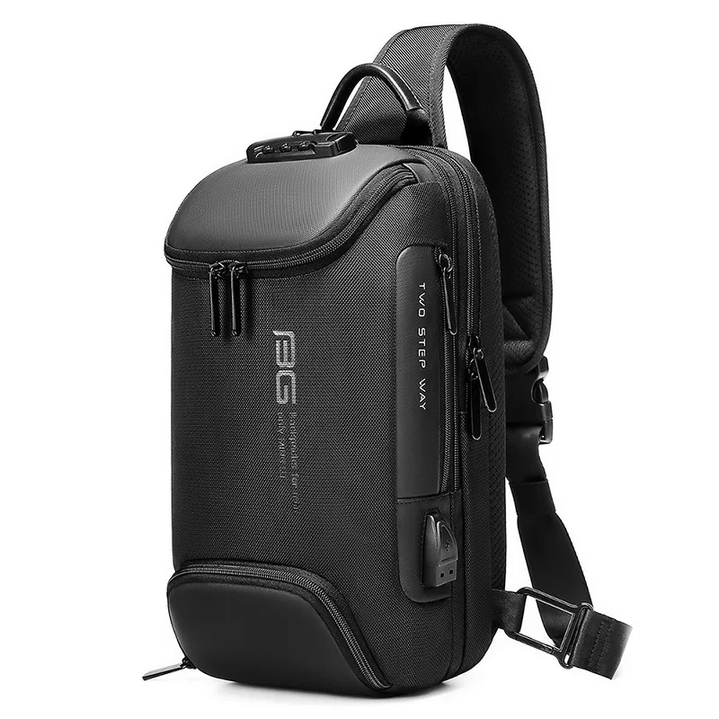 

Men Anti-theft Shoulder Bag Multi Functional Waterproof Handbags Designer Casual Crossbody Chest Bags USB Oxford Travel Backpack