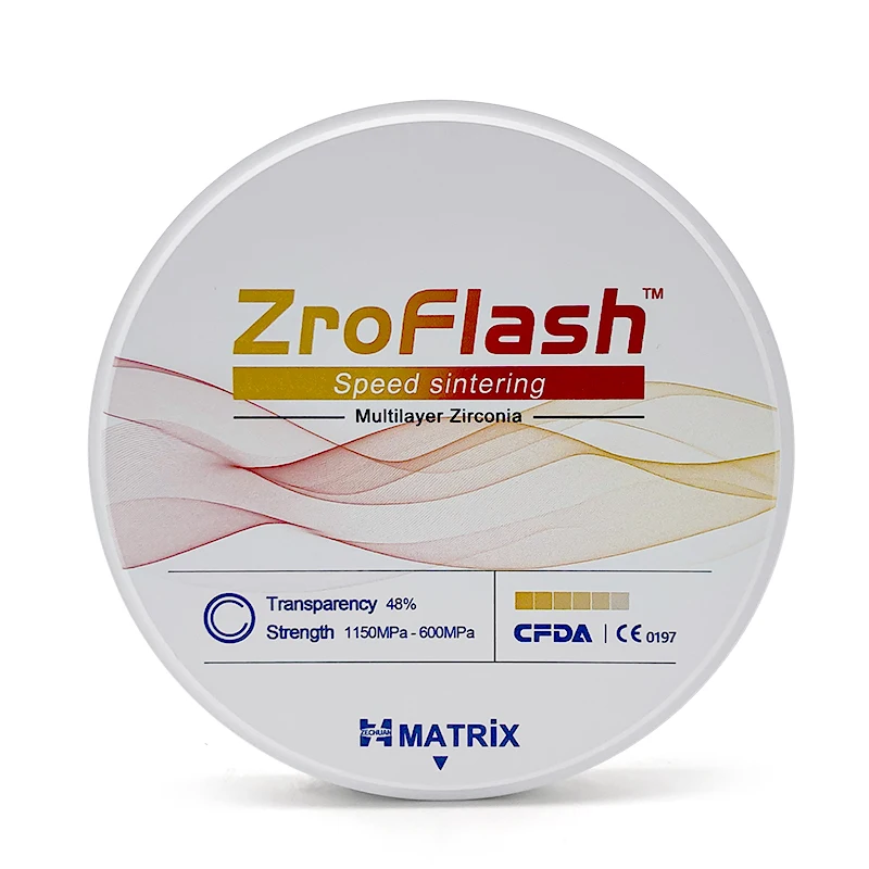 ZECHUAN MATRIX Zro Flash Speed Sintering Multilayer Zirconia Block: Блок из многослойного циркония для быстрого восстановления в зуботехнических лабораториях и стоматологических клиниках, диск из циркония (art.: 3920d7e148273) - 3920d7e148273