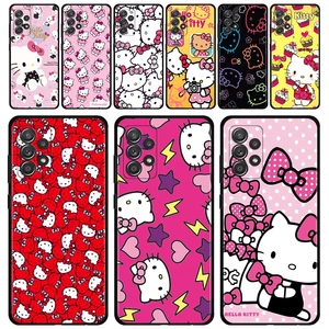 Phone Case For Samsung Galaxy A71 A51 A52 A72 A52s A22 A32 A12 A02s A03 A13 A21s A31 A41 Smartphone Cover Cute Pink Hello Kitty