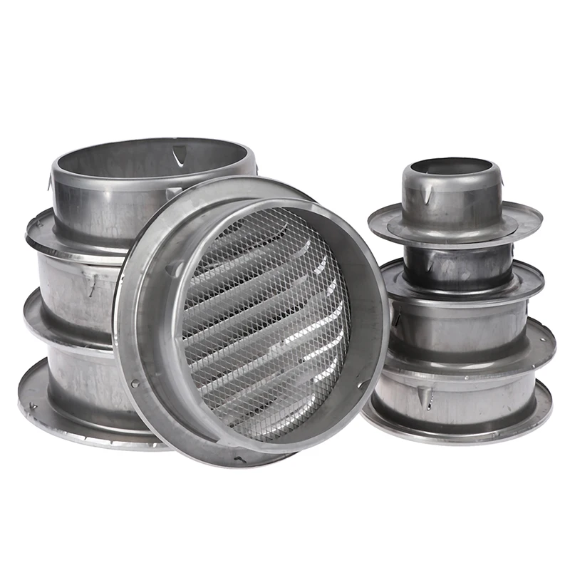 

Stainless Steel Exterior Wall Air Vent Grille Round Ducting Ventilation Grilles 70/80/100/120MM