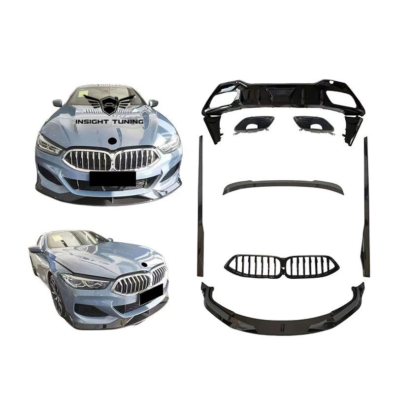 Пластиковый бампер серии 8 из полипропилена для Bmws G14 G15 840I M850I Black Warrior Body Kit