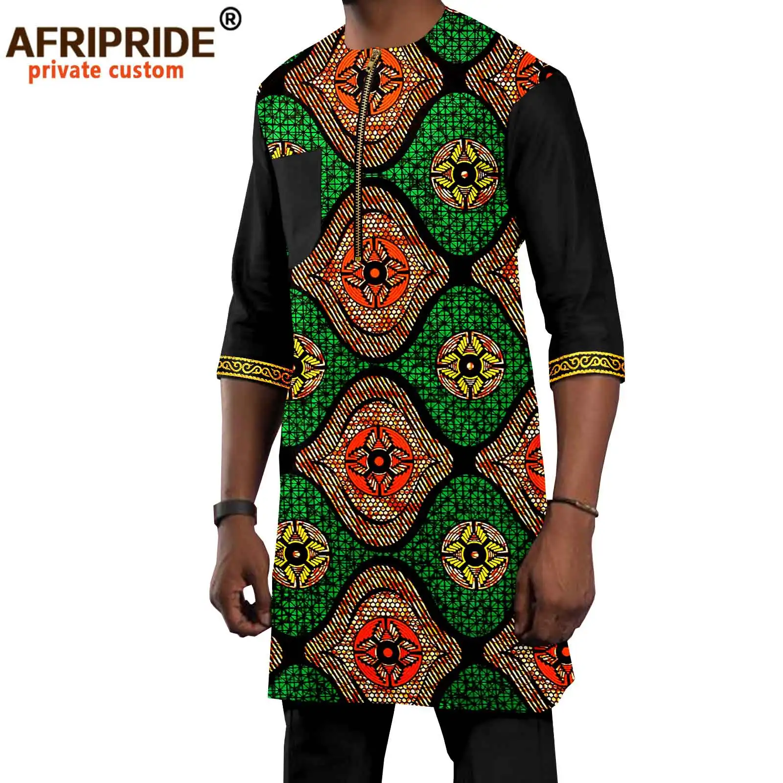 African Clothes for Men Dashiki Print Embroidery Half Sleeve Shirts and Ankara Pants 2 Piece Outfits Vintage Tracksuit A2116039