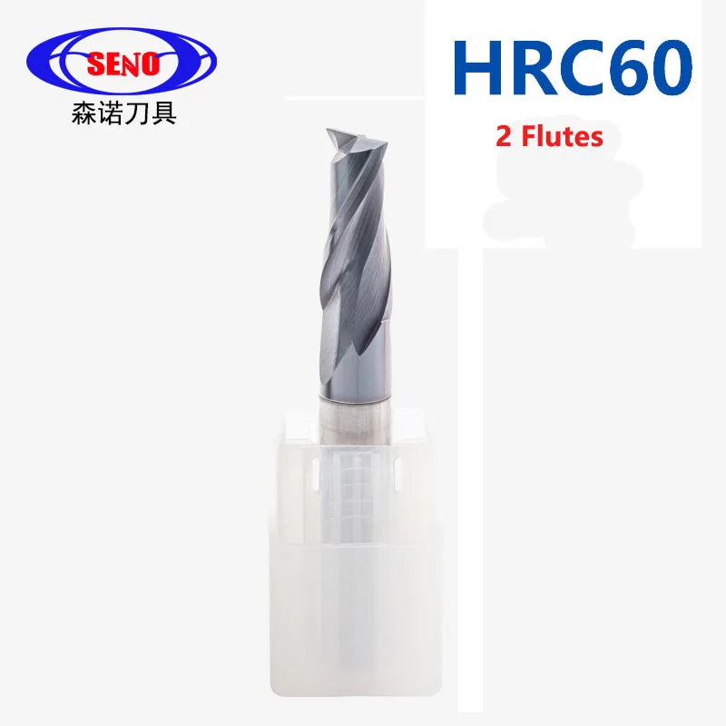 Carbide Milling Cutter 2 Flutes Extra-Long Square End Mill HRC60 CNC Machine End Mills Tool Metal Key Seat Face Router Bit