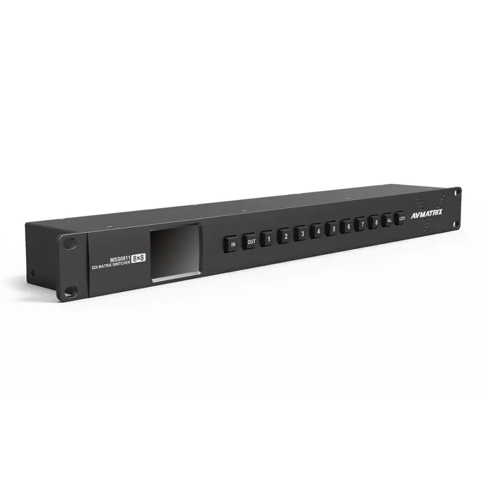 Фото Видеоматричный коммутатор Avmatrix 8x8 Compact 3G/HD/SD, 8-канальный, для монтажа в стойку, MSS0811, 8x8 3G/HD/SD, металлический корпус №1