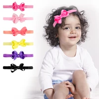 3 baby girls hair bow headband grosgrain ribbon hairband handmade soft nylon elastic hairband toddler baby hair accessories