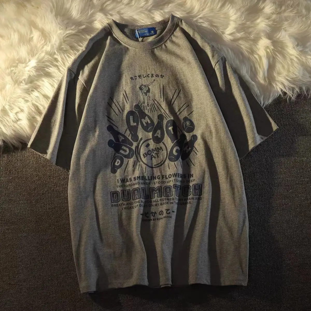 

Креативная Ретро футболка в американском стиле для боулинга с коротким рукавом для мужчин и женщин, летняя свободная повседневная одежда д...