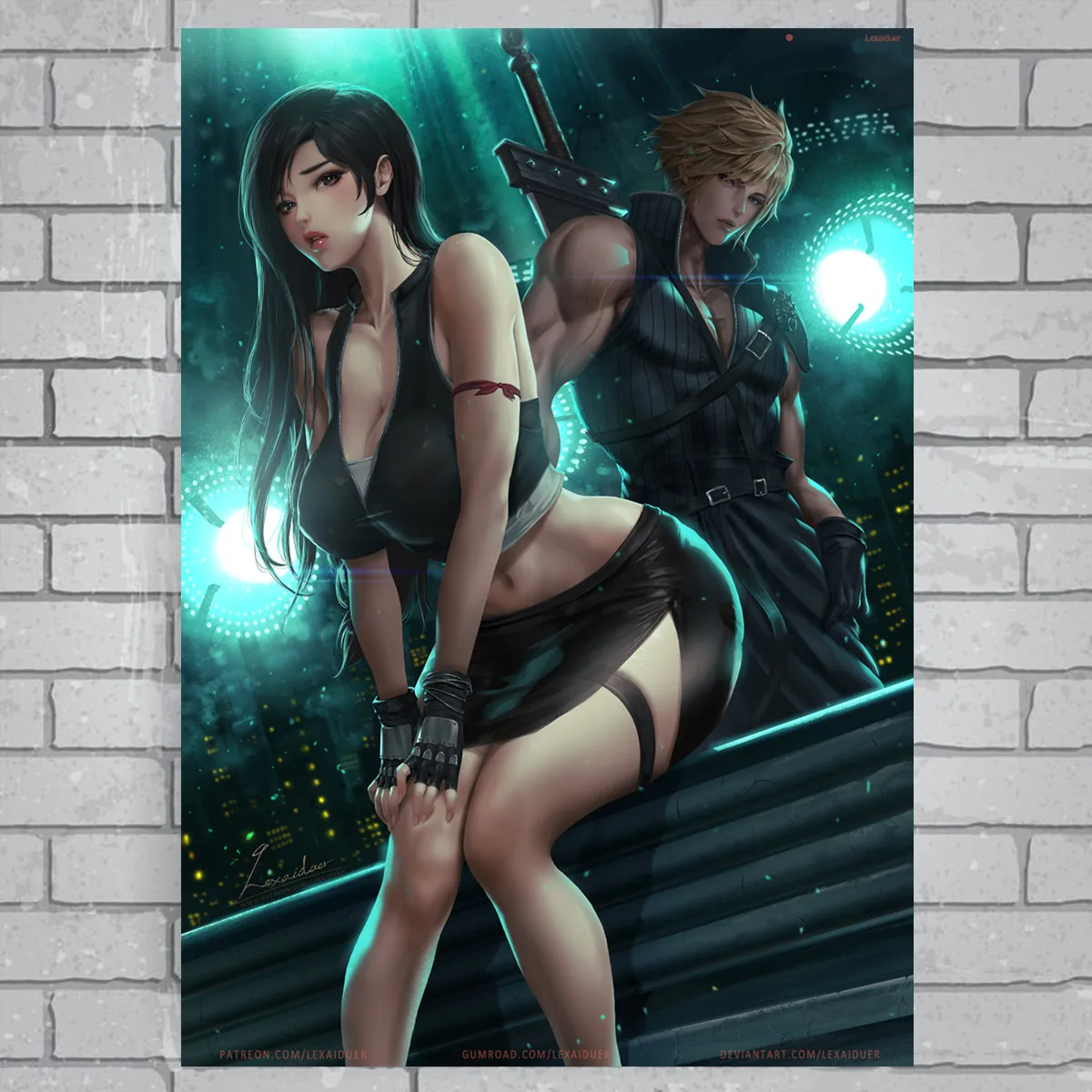 Финальная фэнтезийная игра постер Аниме Картина на холсте живая комната