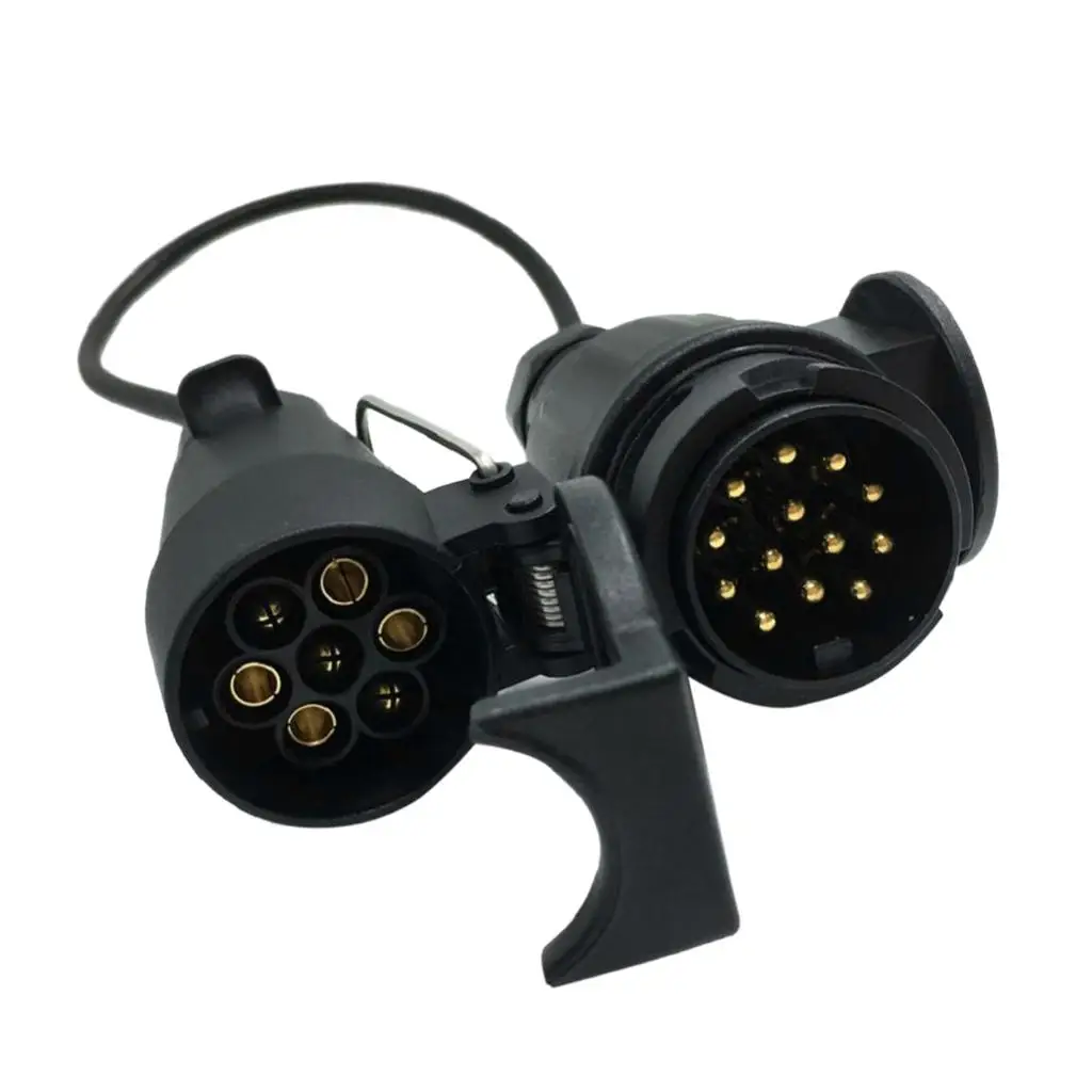 

dolity 12V 7Pin to 13Pin Car Caravan Towbar Towing Trailer Plug Socket Connector EU