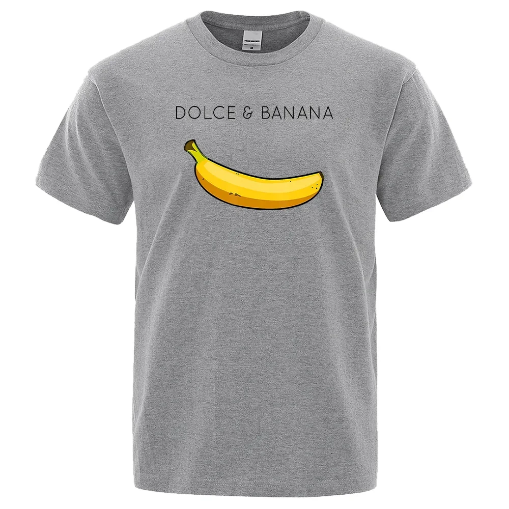 

Dolce & Banana Print Mens T-shirts Men's Short Sleeve S-XXXL Tees Shirts Crewneck Breathable Tops Oversized Comfortable TShirt
