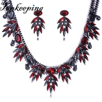vintage choker fashion statement necklace new luxury exaggerated crystal stone necklace